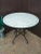White Contemporary White Round Iron Table With Mosaic Artwork For Sale - Image 8 of 8