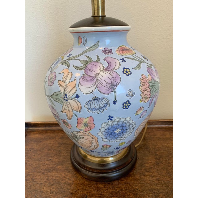 Floral ginger jar lamps best sale