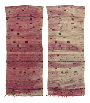 Reversible Vintage Berber Moroccan Striped Kilim Rug - 05'05 X 13'10