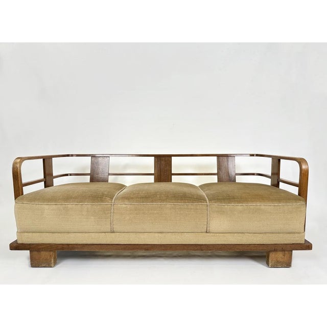 Three-Seater Sofa attributed to Ferenc Fürst for Lajos Kozma Budapester Werkstätte, 1930 For Sale - Image 6 of 9