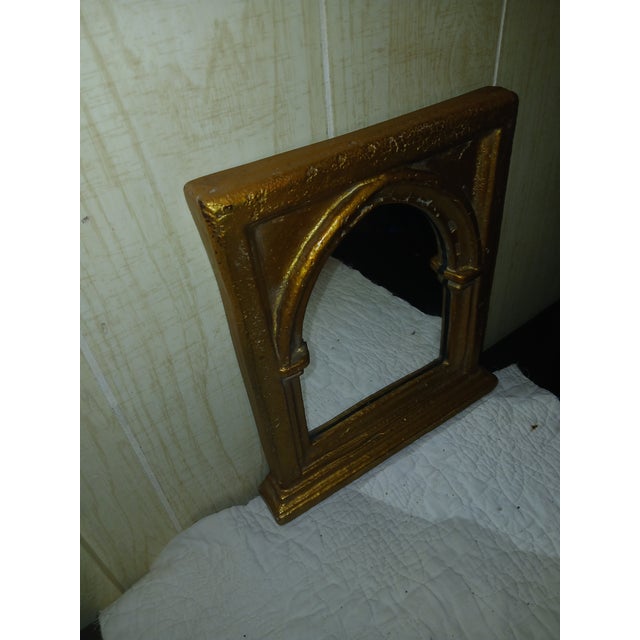 1990s Vintage Kulicke Collection Replica 15th-Century Italy Gothic Arch Table Mirror For Sale - Image 5 of 5