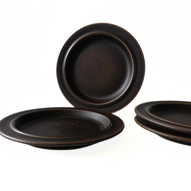Retro Small RUSKA plates, designed by Ulla Procope (1921-1968) launched in 1960 .For ARABIA Finland. Set of four. Height...