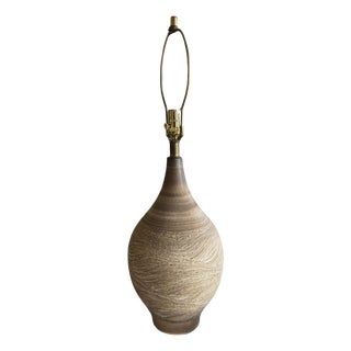 Early 20th Century Lee Rosen for Design Technics Large Pottery Lamp For Sale