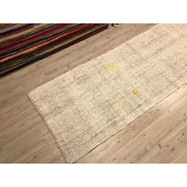 1960s 1960s Vintage Handmade Decorative Vintage Kilim Rug- 2′7″ × 8′6″ For Sale - Image 5 of 11