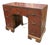Mid-Century Western Campaign Leather-Clad Horseshoe Desk For Sale