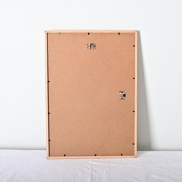 French Vintage Framed Pastel Drawing For Sale - Image 9 of 10