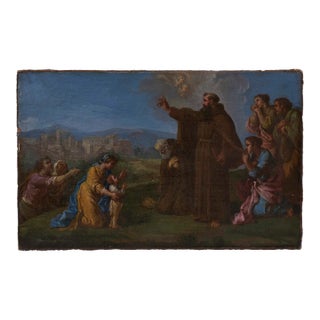 18th C. Italian School Biblical Scene Painting For Sale