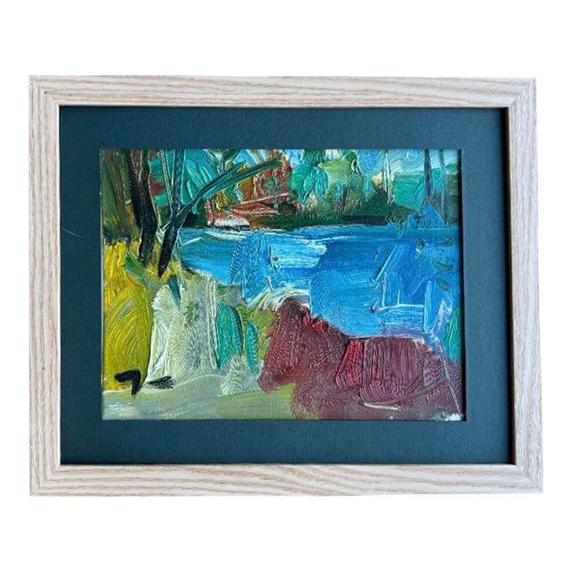 2018 Oil Abstract Expressionist Jose Trujillo Riverbed, Framed For Sale