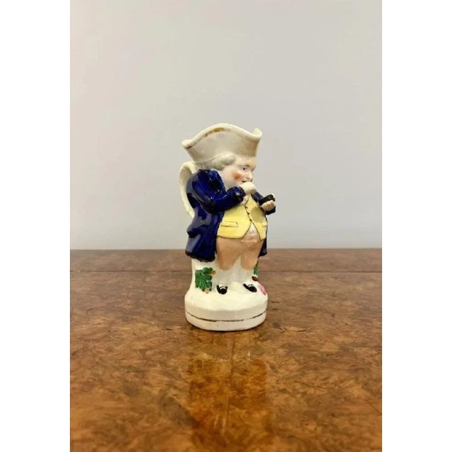 Beige Victorian Staffordshire Toby Jug of Mr Snuff, 1860s For Sale - Image 8 of 8