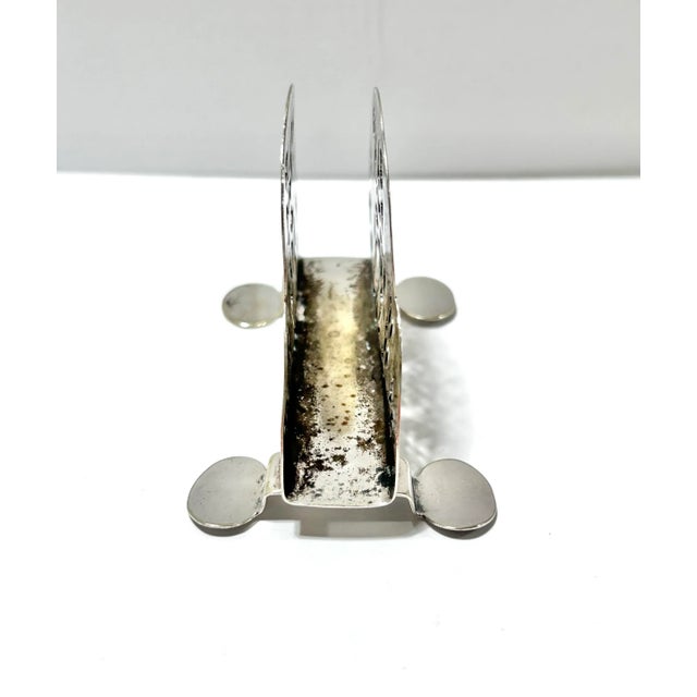 Victorian 1950s English Silverplate Pierced Napkin Holder For Sale - Image 3 of 10