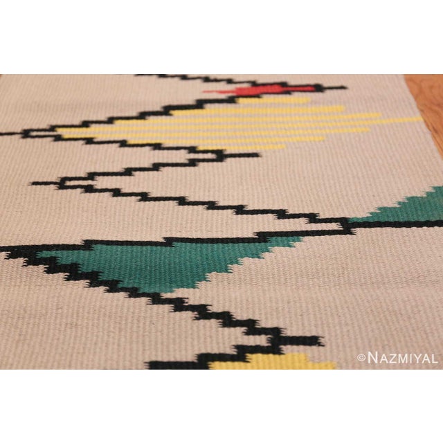 1940s Nazmiyal Collection 1940s Antonin Kybal Vintage Kilim French Rug For Sale - Image 5 of 7