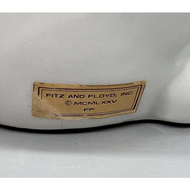 Ceramic 1975 Fitz & Floyd White Porcelain Rabbit Sculpture – Cottagecore • Whimsical • Figurative • Easter For Sale - Image 7 of 11