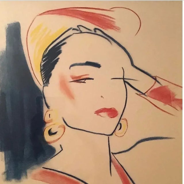 Mid-Century Modern Large Scale Vintage Art Fashion Design Collage Wall Decor, Framed 73.5" X 49.5" For Sale - Image 9 of 11