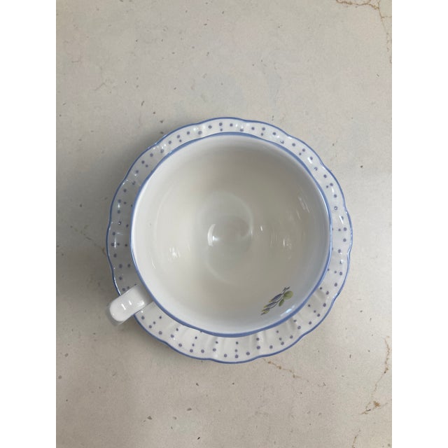 Ceramic Late 20th Century Nikko Tea Cup and Saucer Made in Japan For Sale - Image 7 of 13