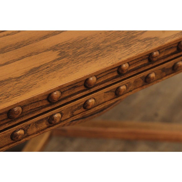 Jacobean Romweber Viking Oak Draw-Leaf Dining Table For Sale - Image 3 of 12