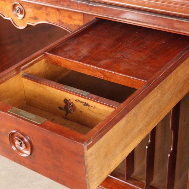 Antique Writing Desk in Mahogany and Oak For Sale - Image 10 of 15