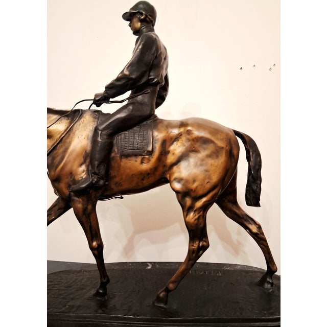 Late 19th Century Bronze Statue by Pierre Jules Mene "After the Race" For Sale - Image 10 of 10