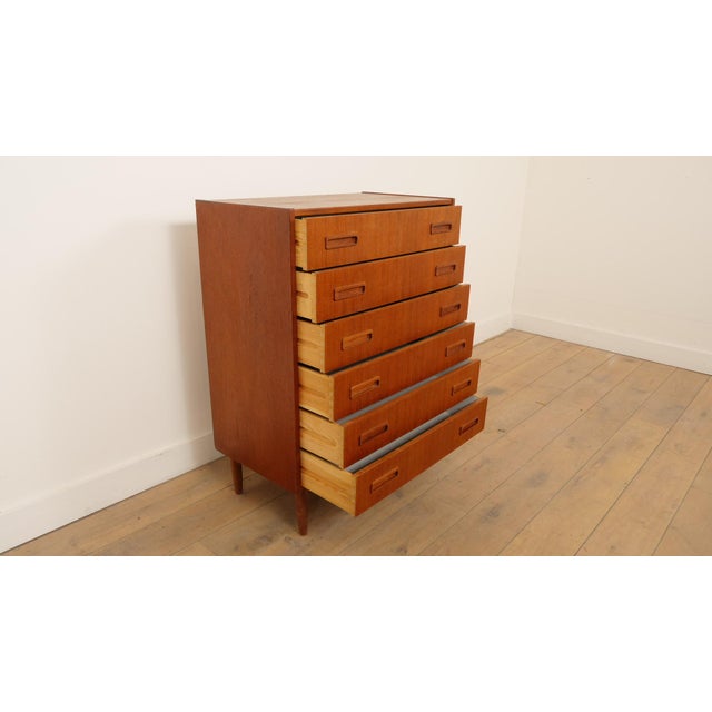 Brown Vintage Danish Chest of Drawers in Teak For Sale - Image 8 of 9