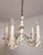 Baroque Vintage Hand-Shaped Gilded Five-Light Porcelain Chandelier from Capodimonte, 1940s For Sale - Image 3 of 18