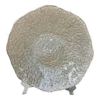 Circa 2000 Ivv Diamanté Nicely-Sized Shallow Centerpiece / Console Bowl, Italy For Sale