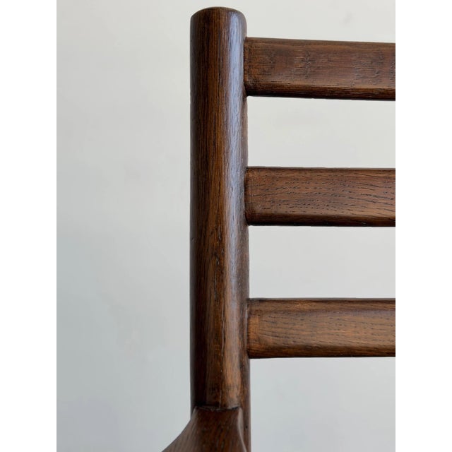 Minimal Mid Century Oak Dining Chairs - Set of 5 For Sale - Image 12 of 12