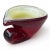 Beautiful vintage Murano hand blown red, silver flecks Italian art glass seashell shaped sculptural ashtray / trinket...