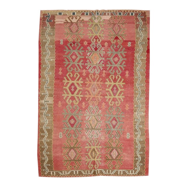 Vintage Turkish Kilim Rug For Sale