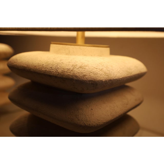 1980s Pair of Vintage Travertine Lamps For Sale - Image 5 of 11
