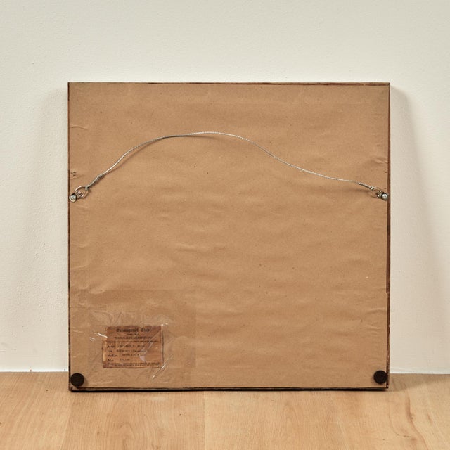 Green Vintage Tropical Watercolor With Boat For Sale - Image 8 of 8