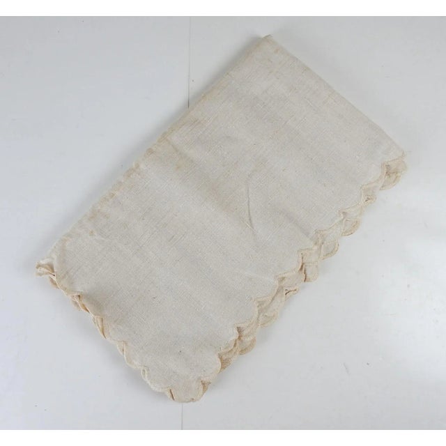 Textile Antique Handwoven Linen Runner For Sale - Image 7 of 7