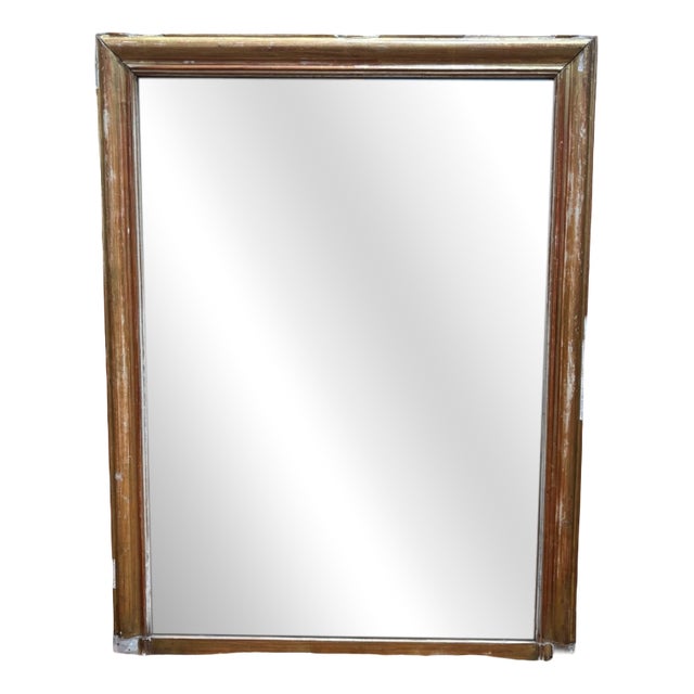Louis-Philippe Fireplace Mirror in Gilded Wood, 1800s For Sale
