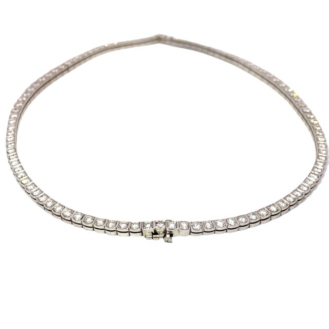 Early 21st Century 14k White Gold 7ctw Brilliant-Cut Diamond Enhancer Necklace For Sale - Image 5 of 6