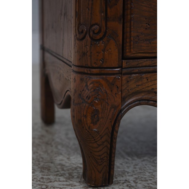 Baker Burl Wood & Oak Louis XV Style Commode Chest For Sale - Image 10 of 17