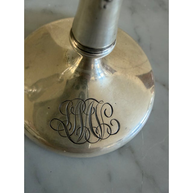 Art Nouveau Sterling Candle Holders Pair For Sale - Image 9 of 14
