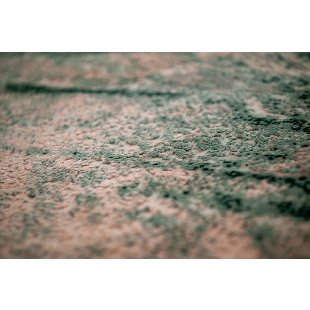 Hand worked rug knotted in India with Iranian node 120 line ((i.e. 120 knots in a thumb painting), New Zealand and tencel...