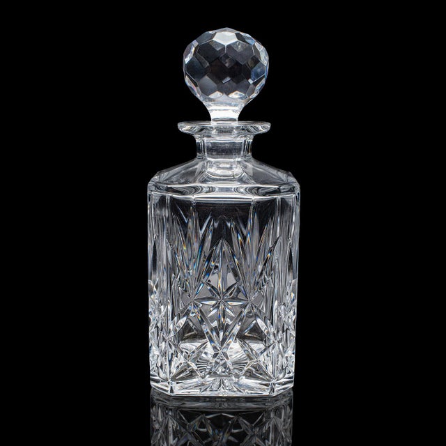Vintage Scotch Decanter, English, Cut Crystal Glass, Whiskey, Bourbon, Spirits For Sale - Image 6 of 12