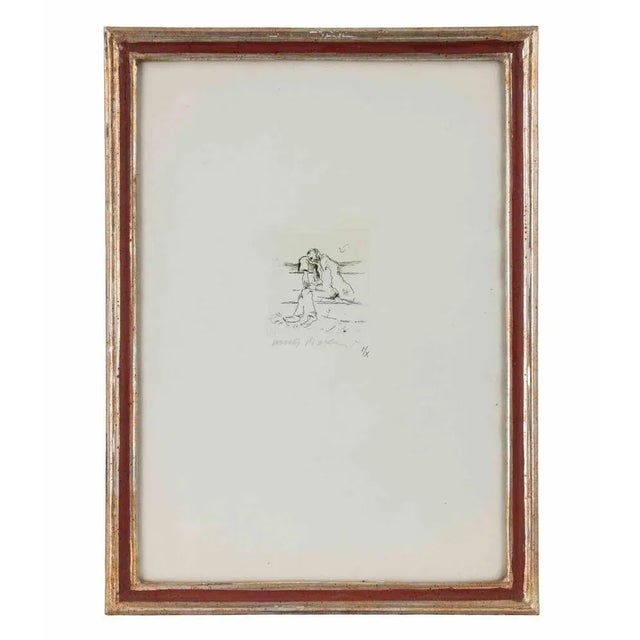 Etching and drypoint realized by Walter Piacesi in 1972. Edition of I/X. Hand signed and numbered. Includes a wooden frame...