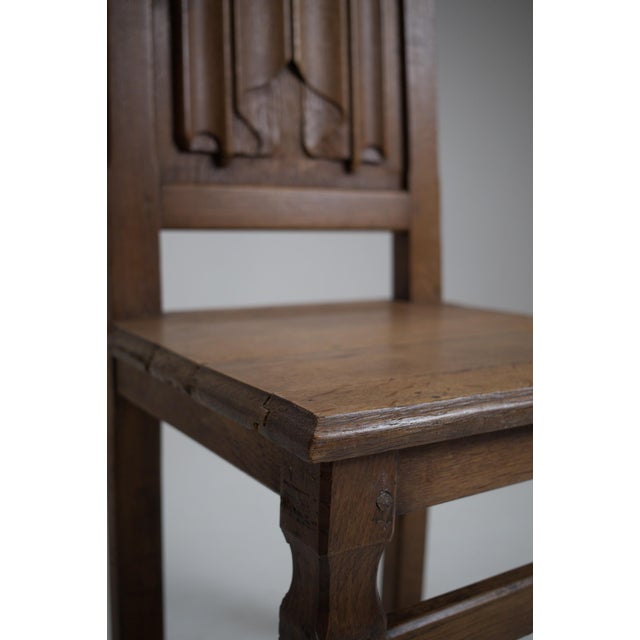 Vintage Sculptural French Oak Chair, 1930s For Sale - Image 17 of 18