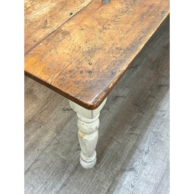 Vintage Farm Style Long Table For Sale In Los Angeles - Image 6 of 9