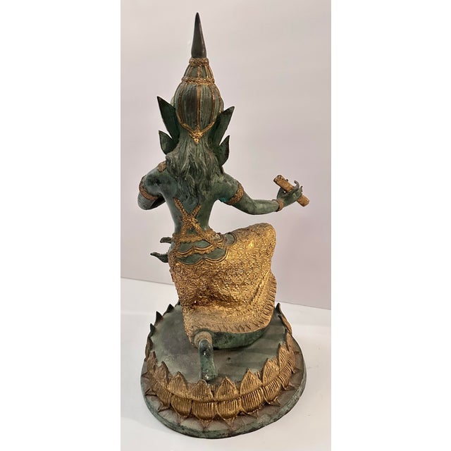 Large Bronze Gilt Figure on a Base For Sale In Miami - Image 6 of 11