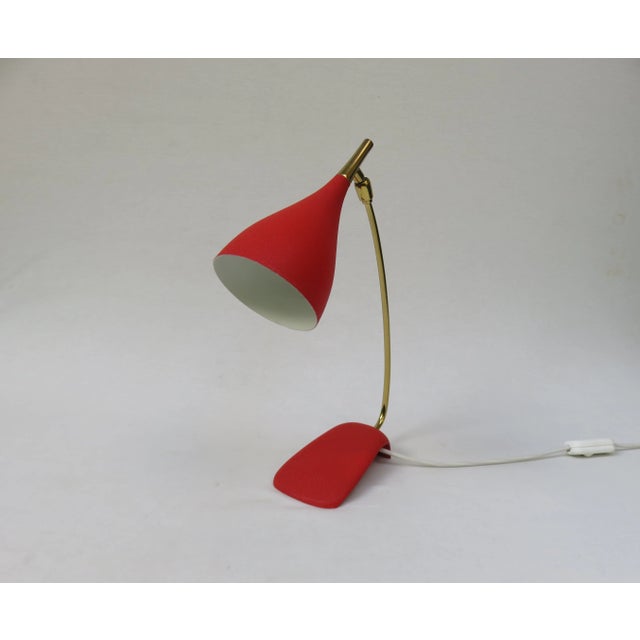 Mid-Century Modern Red Table Lamp from Cosack, 1950s For Sale - Image 3 of 18