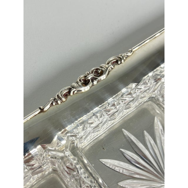 1980s 800 Silver and Glass Appetizer Dish, Italy, 1980s For Sale - Image 5 of 10
