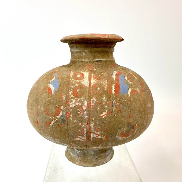 Han Dynasty Chinese Painted Pottery Cocoon Jar For Sale - Image 10 of 10