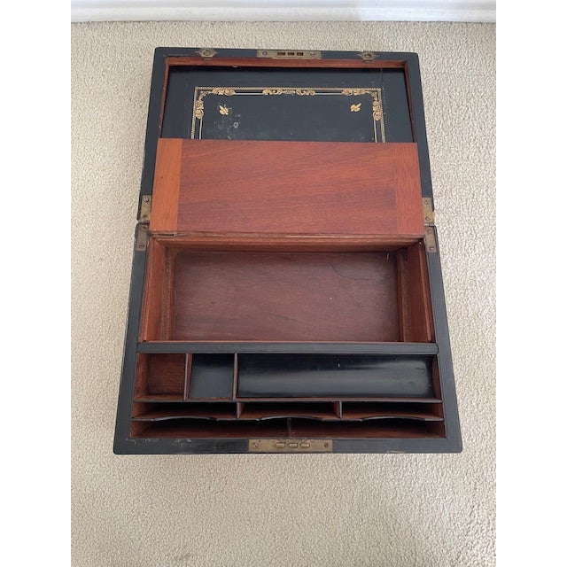 Brass Rare 19th Century Coromandel Writing Slope For Sale - Image 8 of 8