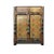 Wood Tibetan Style Geometric Graphic Brown Golden Yellow End Table Nightstand For Sale - Image 7 of 10