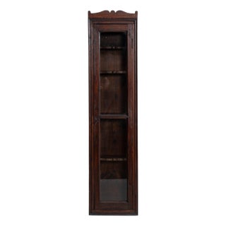 19th Century France Brown Wood Display Cabinet For Sale