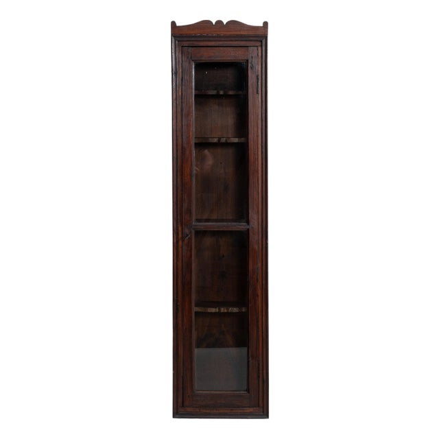 19th Century France Brown Wood Display Cabinet For Sale