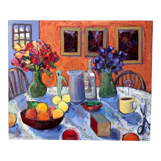 Expressionist Still Life Interior Hartman For Sale