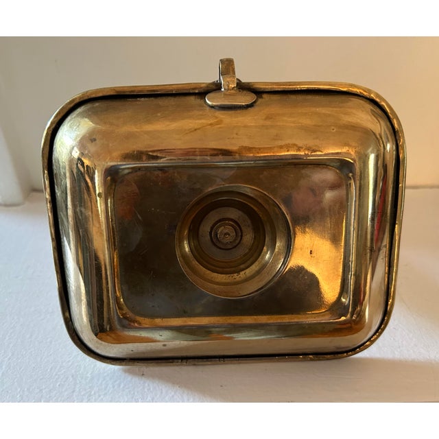 Early 20th Century Vintage Georgian Brass Chamber-Stick Candle Holder For Sale - Image 5 of 5