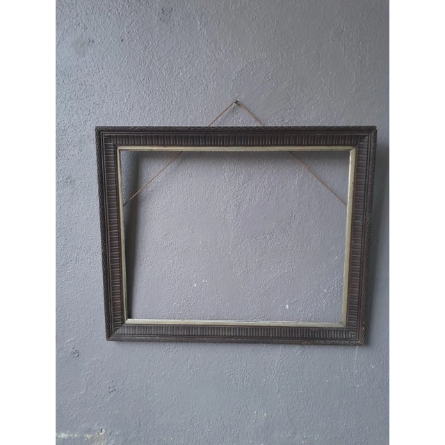 Large Carved Wooden Frame For Sale - Image 4 of 9